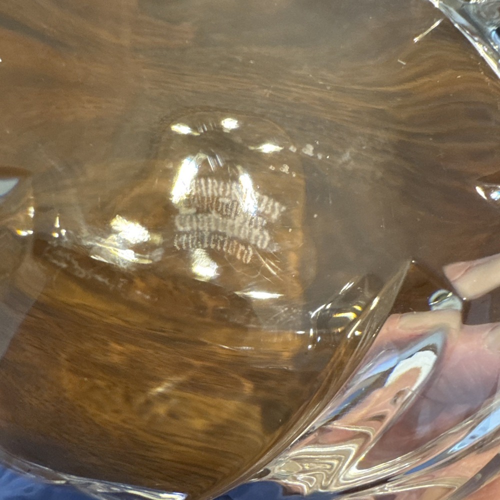 Waterford Crystal candy trinket Dish Leaf Shaped Bowl Lismore Essence pattern - Picture 6 of 9
